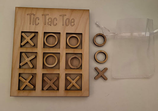 TIC TAC TOE X'S & O'S WOOD GAME