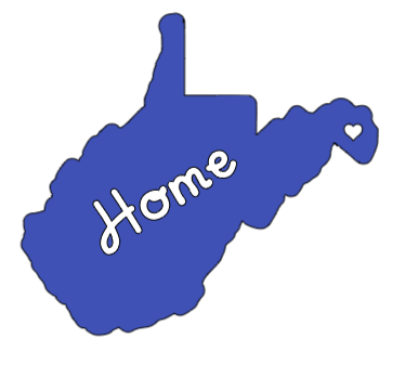 HOME WV WITH HEART OVER MARTINSBURG AREA VINYL DECAL