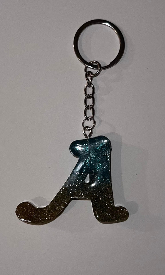 LETTER "A" RESIN KEYCHAIN