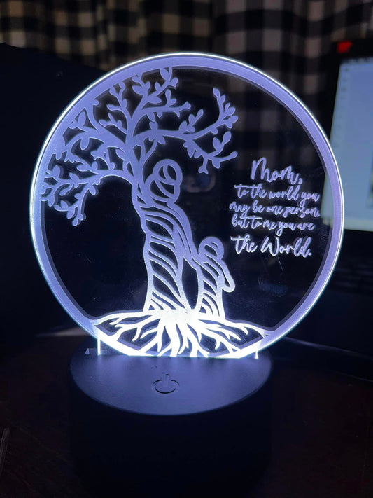 MOM TREE ACRYLIC INSERT FOR LED NIGHT LIGHT