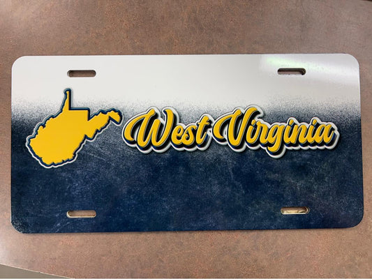 WEST VIRGINIA STATE OMBRE LICENSE PLATE