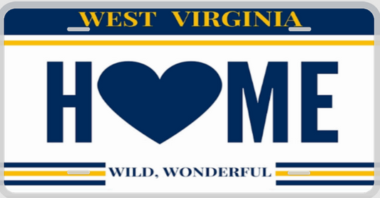 HOME WEST VIRGINIA STATE LICENSE PLATE