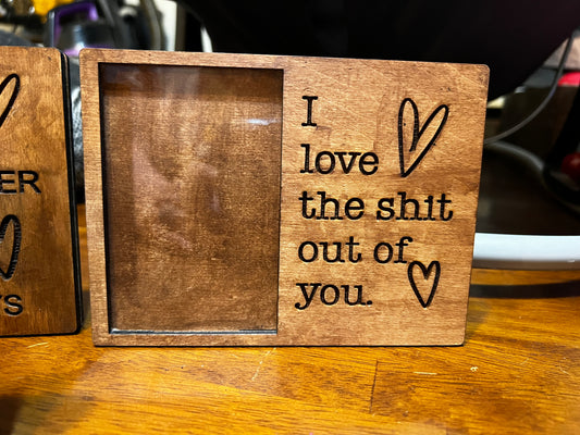 I LOVE THE SHIT OUT OF YOU PHOTO FRAME