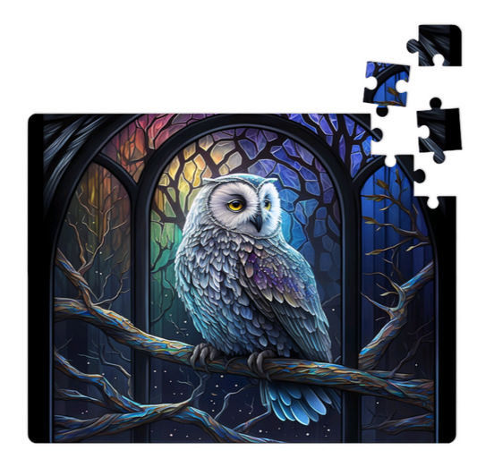 STAINED GLASS OWL 80 PIECE PUZZLE